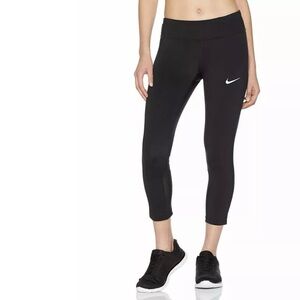 Nike Dri-FIT Cropped Leggings Black Athletic Workout Running Pants Womens XS